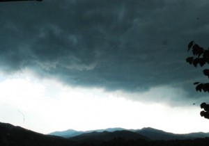 Photo By Ann Strober : Another view of the storms as they rolled in Thursday afternoon. Click to enlarge. 