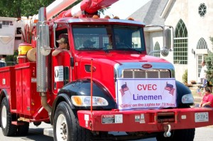 CVEC, trucks making their way through the parade. Remember how much we liked these guys back in the blizzard!!
