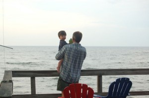 Lots of afternoons Adam and dad would just look out over the water. Not exciting but so relaxing!