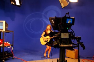 Photo By Sarah Leake : ©2010 www.nelsoncountylife.com : Nelson native and musician, Sally Rose, made her television debut this past Monday morning on CBS-6 in Richmond. Click to enlarge. 