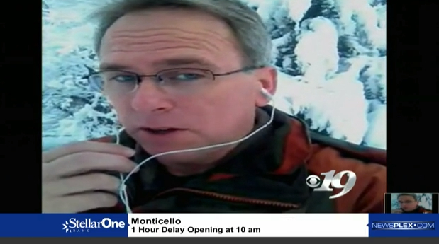 Tommy’s Live Coverage on CBS-19 From Monday – March 25, 2013 Snow In Nelson County, VA