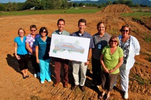 Most of the staff from the current Afton Family Medicine Clinic poses on the lot of what will be their new location in 2011. 