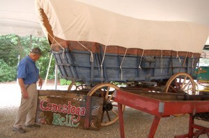 Paul Saunders talks about an 1800’s covered wagon, the Conestoga Belle. The wagon was the life blood of American transportation in the 1700’s and 1800’s.