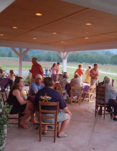 It was a perfect night for people to unwind and relax under the covered patio at The Verandah. 