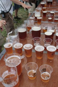 table of beer Every kind of beer immaginable, from the lightest to the darkest was on hand at the 2010 festival.