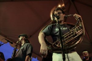 turbine Turbine on stage at the 2nd Annual Brew Ridge Trail Music Festival.