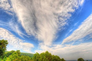 Photo By Paul Purpura : ©2010 www.nelsoncountylife.com : The outer cloud bands of Hurricane Earl move over Nelson County, Virginia this past Thursday afternoon. Paul Purpura grabbed this dramatic shot from the Afton Valley Overlook on the BRP. Click to enlarge.  