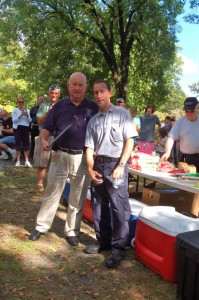 Wintergreen Fire & Rescue Chief Curtis Sheets (right) poses with Frank Ott at the volunteer appreciation day this past Sunday 9.12.10. Frank was recognized for his 17 years of volunteer service to WF&R. Frank had already retired from a full time career when be began volunteering. 