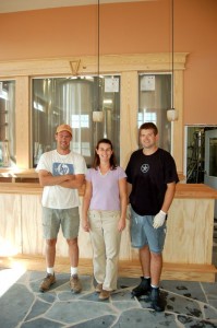 Matt, Mandi & Taylor in the late summer 2007 weeks before the brewery officially opened in October 2007.