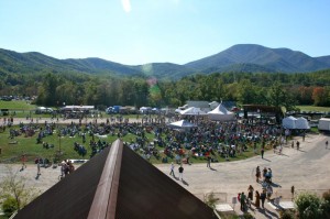 Another view from up above at The Festy. The Blue Ridge Mountains are easily seen off in the distance on the clear Saturday afternoon.  