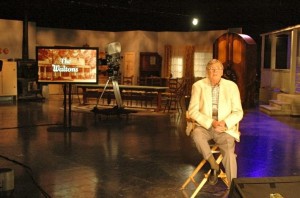 Nelson County native, Earl Hamner, Jr. on the INSP reunion set. 