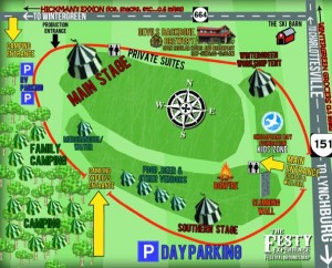 The layout of this weekend's Festy. Click on image to enlarge. 