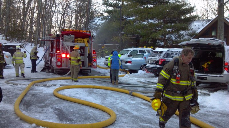 BREAKING: Firemen Battle Blaze At Laurelwood Condo Unit : Wintergreen Resort