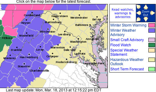 WINTER WEATHER ADVISORY : Until 2AM Tuesday – This Update 4:42 PM – 3.18.13