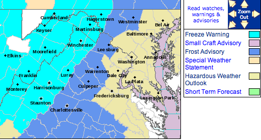 Various Freeze Watches / Warnings & Frost Advisories  –  EXPIRED