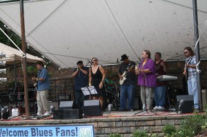 The Delta Backburners, and Blues Friends at the early August Summer Blues and Brews Festival. 