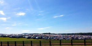 Thousands of cars line the fields at Oak Ridge Estate in Arrington, VA