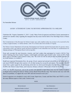 Above the verbatim press release BRLM and other media outlets received from Lockn' Wednesday evening - September 11, 2013 - Click to enlarge. 