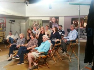 Photo courtesy of Jon Walmsley : The actors and Nelson County, VA native & creator (Earl Hamner, Jr) sit for an interview with Good Morning America. The reunion interview will air the week of October 11, 2013. 