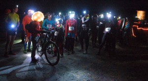 ©@2013 Blue Ridge Life Magazine: Photos By Tommy Stafford : Runners with their headlamps get ready to head off into the spooky darkness at Trail of Terror II held Saturday night - October 26, 2013 at Devils Playground. 