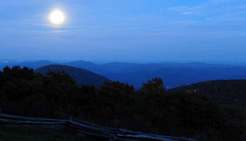 Hunter’s Moon From The Blue Ridge