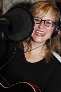 Photo By BRLM Photographer Marcie Gates: Sally Rose in one of her recording sessions for the SRB release of Oh My Stars. 