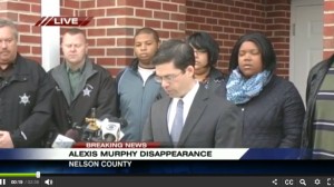 Screengrab courtesy of CBS-19 Charlotesville: Nelson Commonwealth Attorney Anthony Martin announces that a grand jury has returned an indictment of first degree murder against Randy Taylor in the Alexis Murphy case.