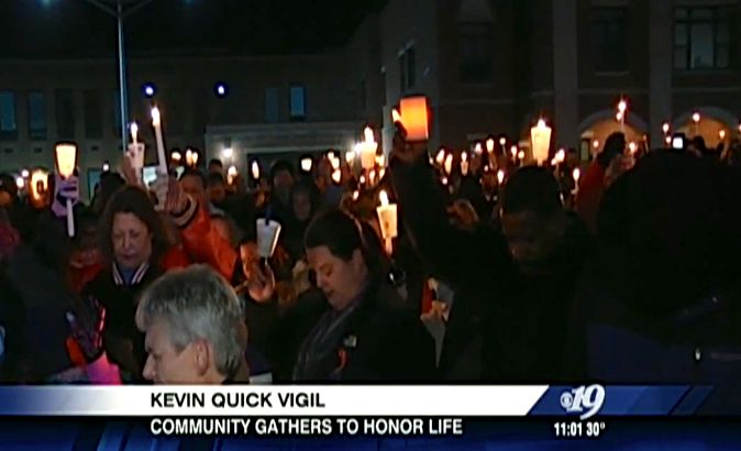 Waynesboro: Endless Sea Of People Light Candles To Remember Police Reservist Kevin Quick : Via CBS-19
