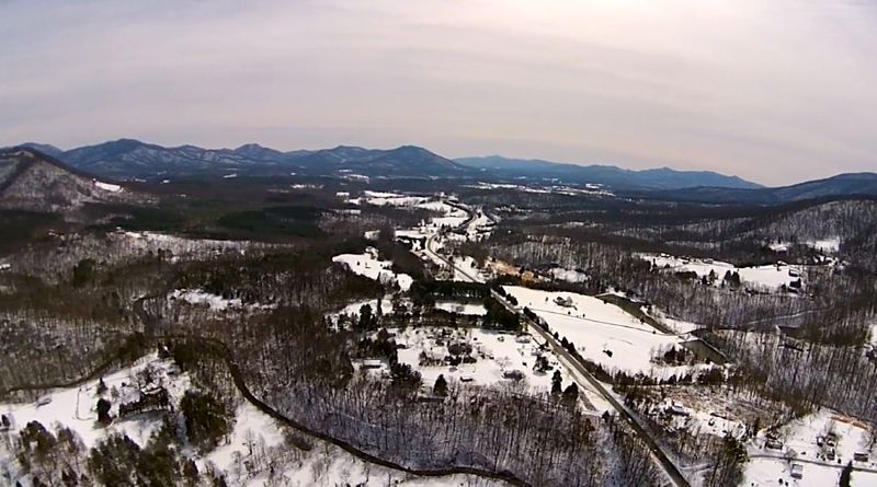 A View From Above – Flying Over the Rockfish Valley After The Snowstorm (Video)