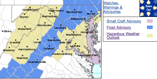 Frost Advisory Until 8 AM Friday – CANCELED