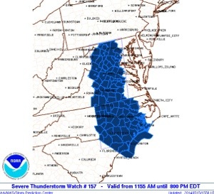 Severe Thunderstorm Watch: Until 8 PM :  ! CANCELED !