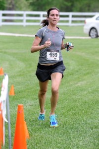 Brooke McGowan was the first female to cross the finish line during the Rockfish 4Miler this past Friday evening. Her time was 27:44.00.  