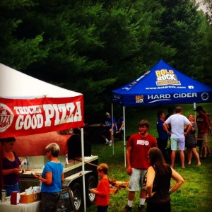 People celebrated the 2nd annoversary of Bold Rock Hard Cider in Nelson County, VA this past Saturday - June 28, 2014