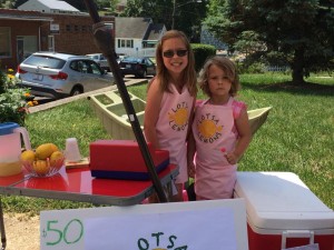 Molly & Natalie Lynch, with a little help from their grandmother, have set up a lemonade stand in Lovingston. The money they make is going to the cancer society to help others out. 
