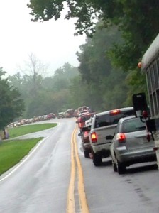 Photos Courtesy of Kim Chappell : Traffic was at a standstill Saturday afternoon - August 23, 2014 along Route 151 & 664 headed toward Wintergreen as two separate events drawing thousands were happening. 