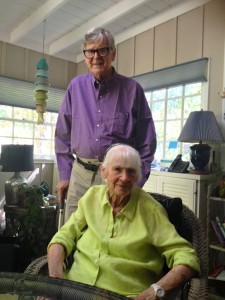 Nelson County Native Earl Hamner, Jr and his wife Jane at their home in Studio City, CA this past week. Hamner is the creator of The Waltons as well as many other populars TV series. 
