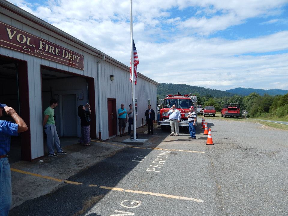 Nelson: Faber Volunteer Fire Department Dedicates New Flagpole During 9-11 Remembrance