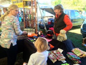 ©2014 Blue Ridge Life Magazine : Photos By Tommy Stafford : Becky Hubbard, one of the vendors at the Nelson Farmers Market) enjoys the last day of the market this past Saturday - October 25, 2014 in Nellysford, Virginia. 
