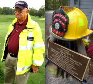 ©2009-2014 Blue Ridge Life Magazine : Frank Ott (L) was a driving force for Wintergreen Fire & Rescue in Nelson County, VA. His volunteerism was so great that the newly renovated WFD station in Stoney Creek was dedicated in his honor this past Saturday afternoon - October 18, 2014. 