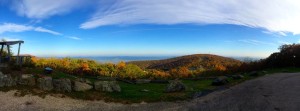 A gorgeous view this past Friday afternoon - October 17, 2014 looking down into the Rockfish Valley from Founders Vision Overlook at Wintergreen Resort.  