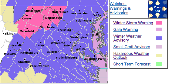 Winter Weather Advisory Canceled For Most Central VA Blue Ridge Counties