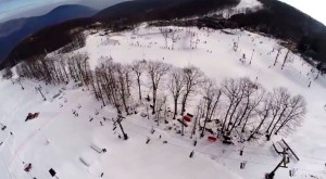 Image Courtesy Of Wintergreen Resort : Conditions were almost as perfect as can be this past Friday afternoon - January 9, 2014 in this aerial view above Wintergreen Resort.