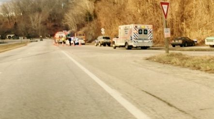 Nelson: Emergency Crews Work School Bus Accident On Route 29 In Woods Mill (No Children On Board)