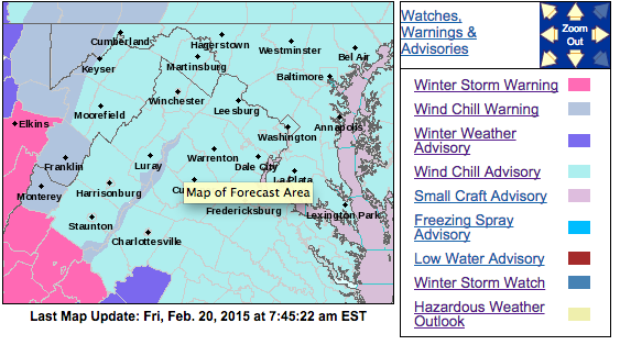 WINTER STORM WARNINGS / ADVISORIES  –  !Canceled or Expired!