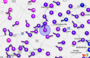 Map display courtesy of Wundergroud.com : Even after sunrise Friday morning, most temps in the immediate area were still well below zero. The screen grab was taken around 8:15 Friday morning - February 20, 2015