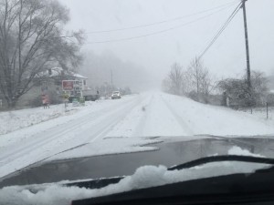 Route 151 northbound near Grave Grocery just south of Nellysford was a total whiteout just after noon Thursday - March 5, 2015. 