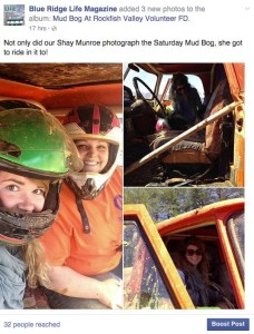 Our Shay Munroe got in on the muddy action during the Pit Of Dreams Mud Bog held Saturday at the Rockfish Valley Volunteer Fire Department in Afton.