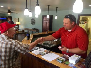 Photo By Tommy Stafford : Ironically, Todd Rath (right) just held an open house on Thursday afternoon for the public to drop by and see his newly opened Rockfish Valley Inn in Afton. 