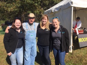 Photo courtesy of Silverback Distillery : Christine Riggleman and the crew at Silverback,  takesa minute to pose for the camera with Tim Smith from the Discovery Channel TV show Moonshiners during the Moonshine Festival held this past Saturday - October 17, 2015. 