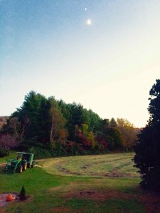 Photo By Tommy Stafford : The days are growing shorter and the final cutting of the hay for the season is about done. Brian Kidd of Roseland did raked up the freshly cut hay last Tuesday afternoon in Roseland. Once baled, Then everyone across the Blue Ridge settles in the for long winter ahead. 